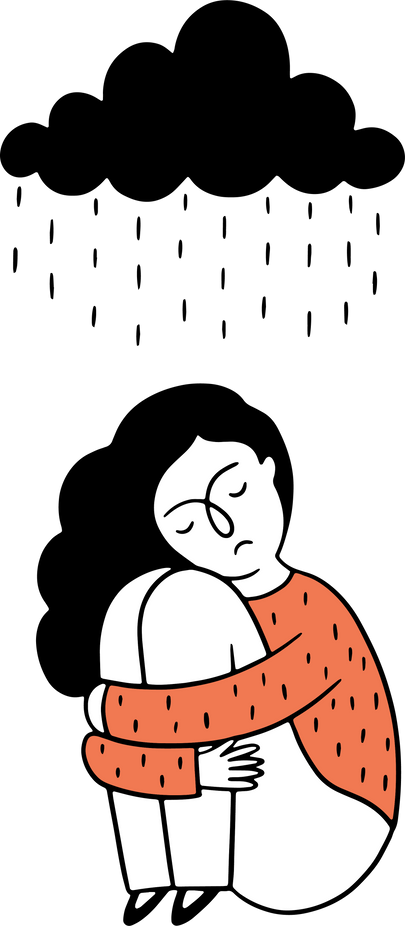 Sad Woman Illustration  
